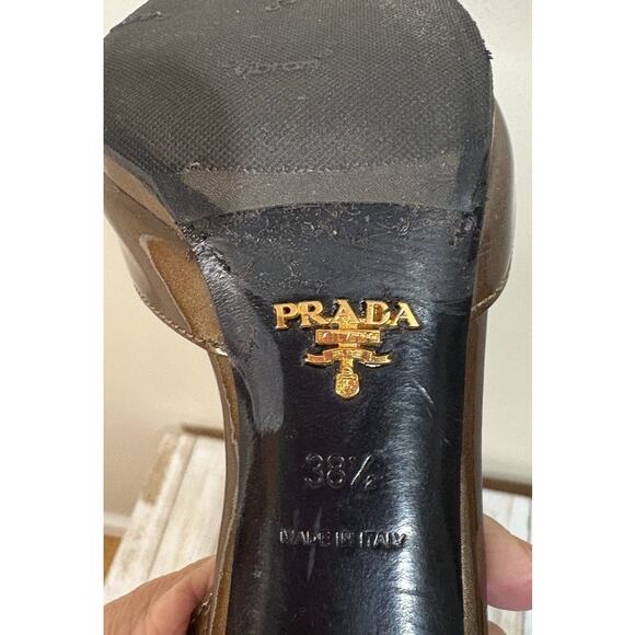 #9 PRADA Brown Slingback Heels EUC nearly perfect - Picture 8 of 9
